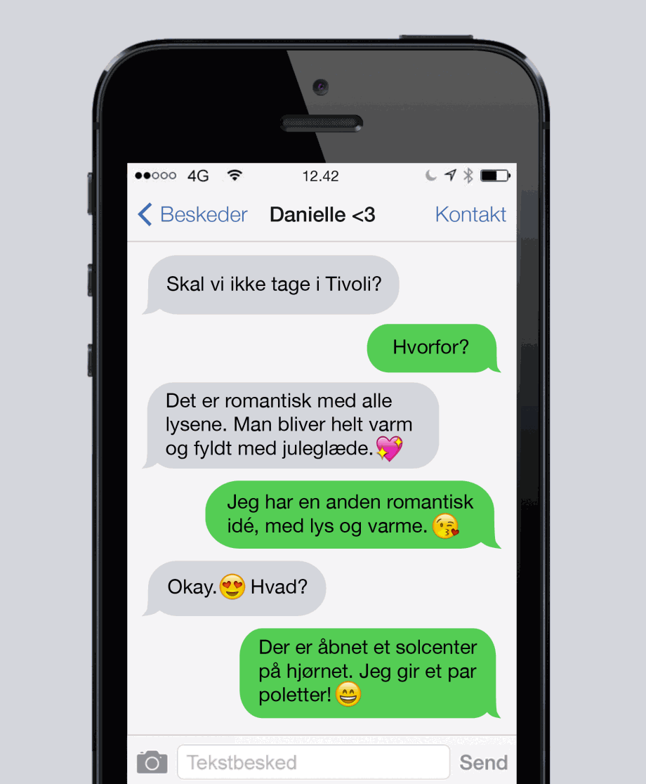 Det er så romantisk med alle lysene. 