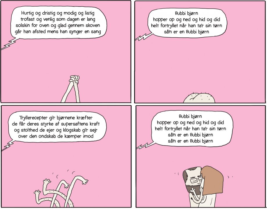 Bubbi Bjørn hopper op og ned ...