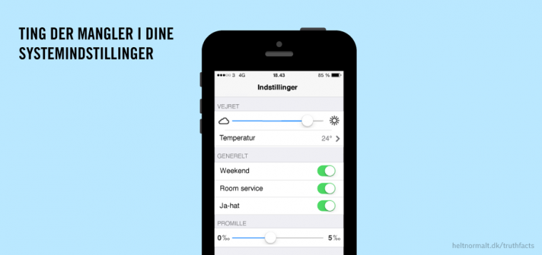 Ting der mangler i dine indstillinger