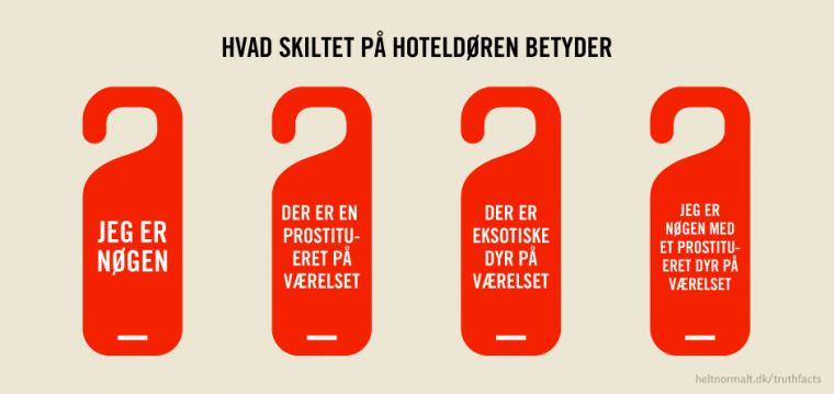 Hvad skiltet på hoteldøren betyder