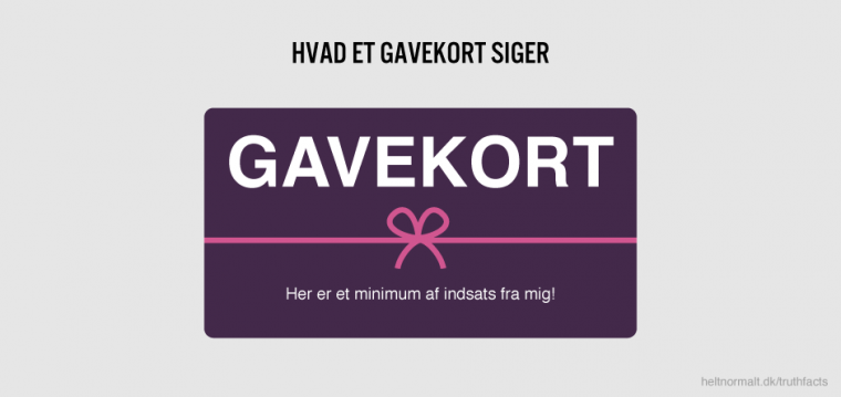 Hvad et gavekort siger