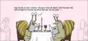 To snegle på restaurant