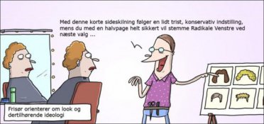 Frisør orienterer om look og dertilhørende ideologi