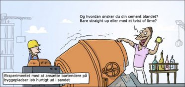 Bartendere på byggepladsen
