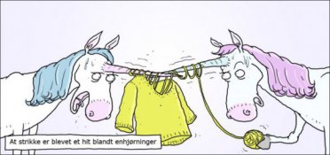 Enhjørninger elsker at strikke