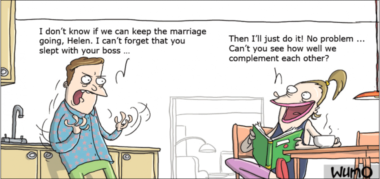 The infidelity complementary relationship