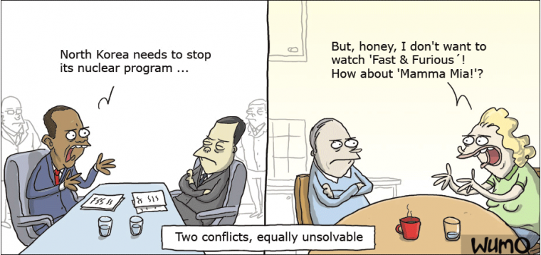 Two conflicts, equally unsolvable