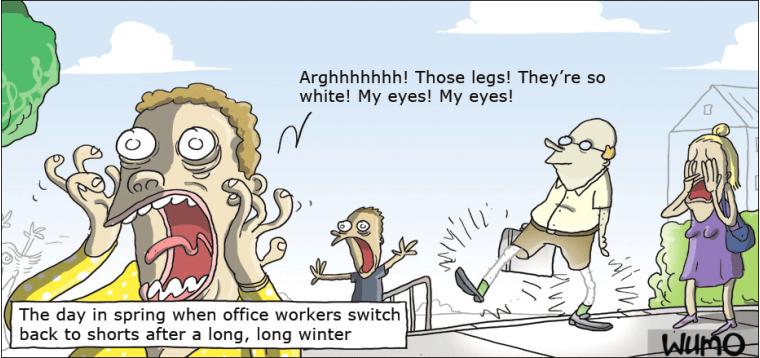 When office workers switch to shorts