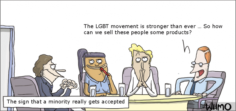 The sign that a minority really gets accepted
