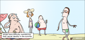 Ninja on the beach