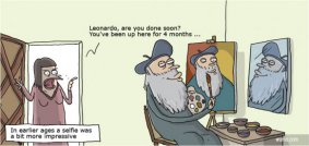 Leonardo making a selfie