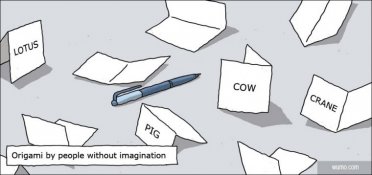 Origami by people without an imagination
