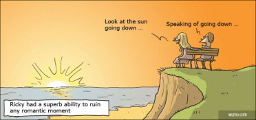 The sun is going down