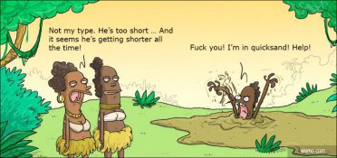 Short man or quicksand?
