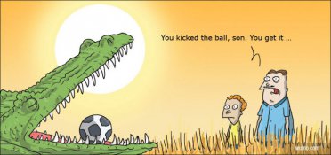 He who kicked it ...