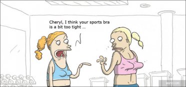 When a sports bra is too tight
