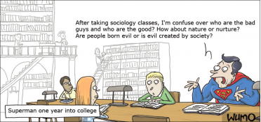 Superman one year into college