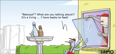 Bird turned glazier