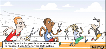 At the Olympics for people for never listen to reason.