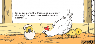 Get out of that egg, Kylie!
