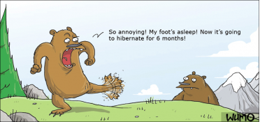 My foot's hibernating!